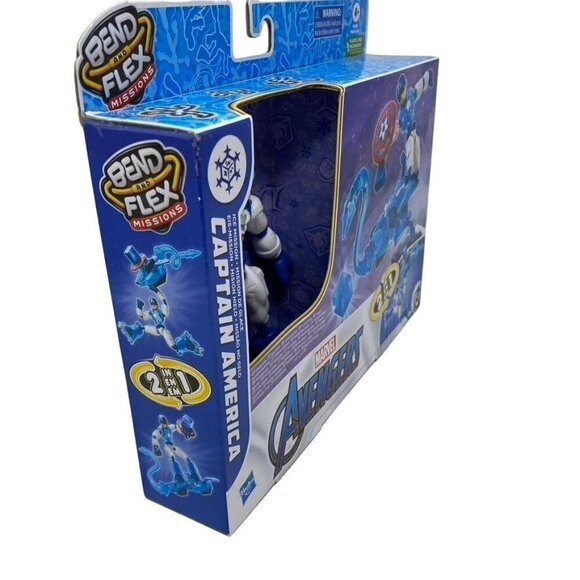 Marvel Avengers Bend and Flex Missions Captain America Ice Mission Figure - Picture 5 of 9